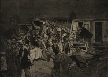 Wykolejenie w Moirans, z „Le Petit Parisien”, 8 listopada 1891 r.